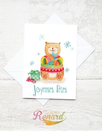 nounours fêtes carte