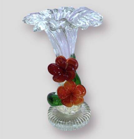 vase fleurs verre vintage Murano