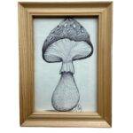 Champignon cadre bois