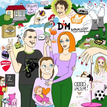 Portrait cherche et trouve unique illustration