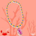 Hippocampe multicolore perles paillettes