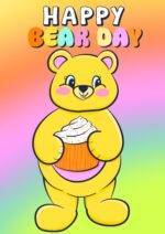 Happy bear day mignon anniversaire carte