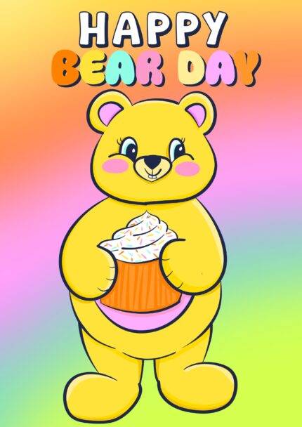 Happy bear day mignon anniversaire carte