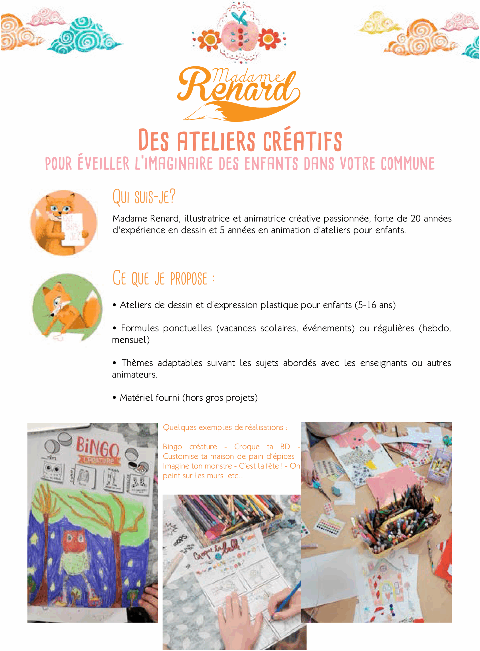 atelier animation dessin art