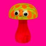Boite surprise, blindbox, labubu, champignon fluo