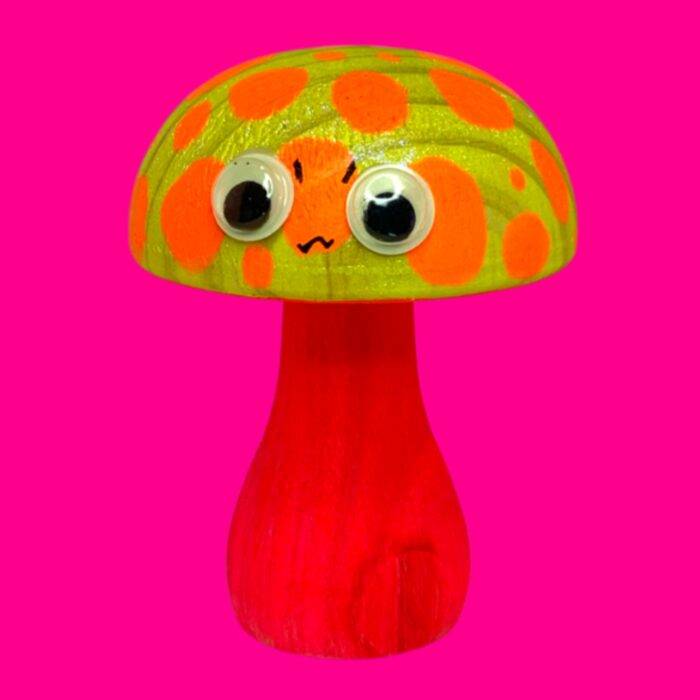 Boite surprise, blindbox, labubu, champignon fluo
