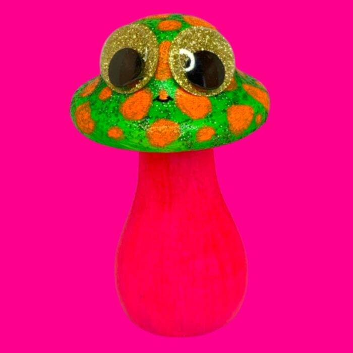 Boite surprise, blindbox, labubu, champignon fluo