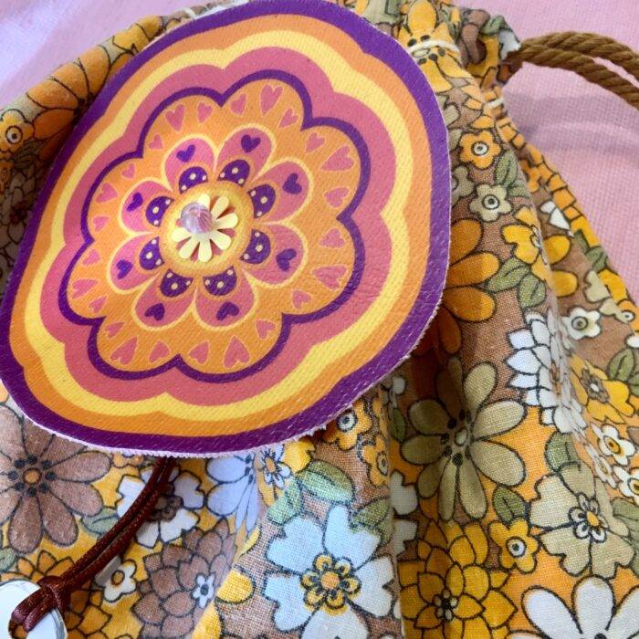 Sac à dos baluchon « Fleurs » – Image 3