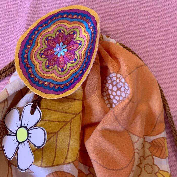 Sac à dos baluchon « Fleurs » – Image 9