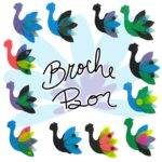 Broche paon