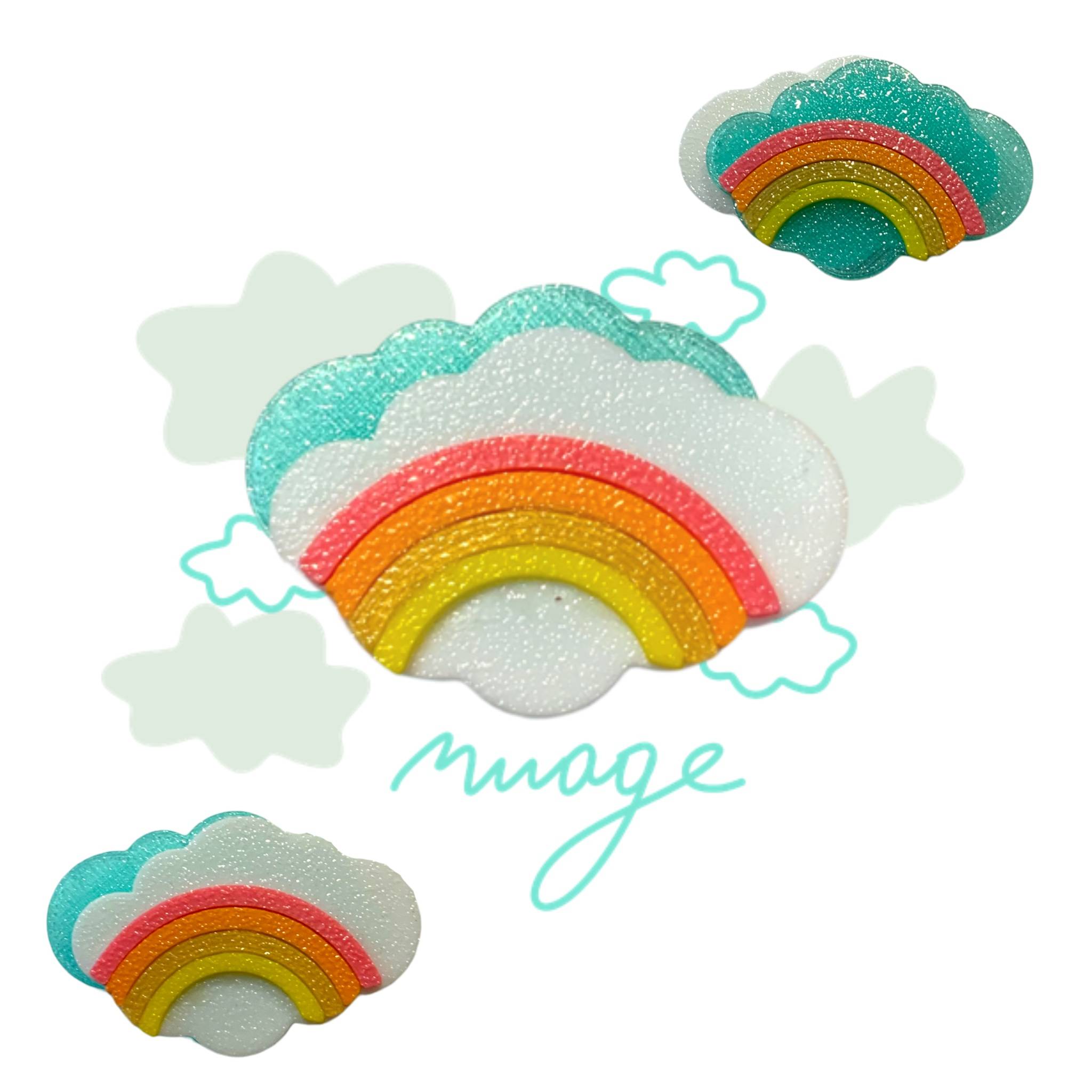 Broche nuage arc en ciel Broche nuage arc en ciel rainbow cloud
