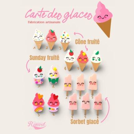 Broches glaces ice cream