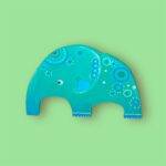 Éléphant bois bleu